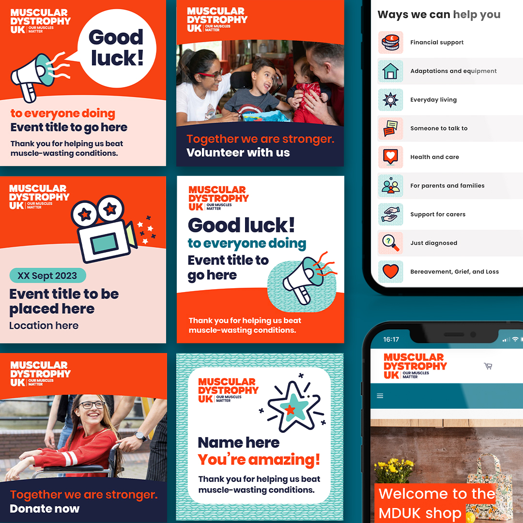 Brand deployment support for Muscular Dystrophy UK - Me and You