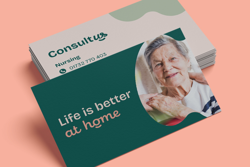 Business card design for live-in care provider Consultus